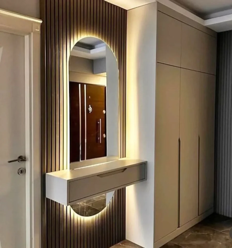 Kemer formlu antre aynası ve konsol — Optima Cam Ayna, Ankara