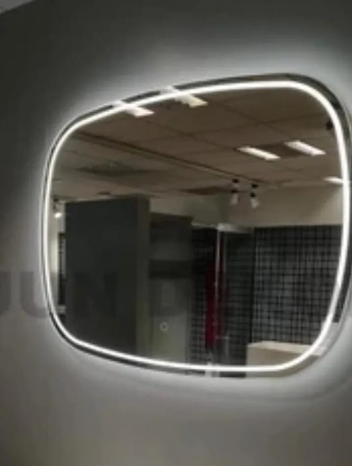 Oval köşeli arkadan aydınlatmalı LED ayna — Optima Cam Ayna, Ankara