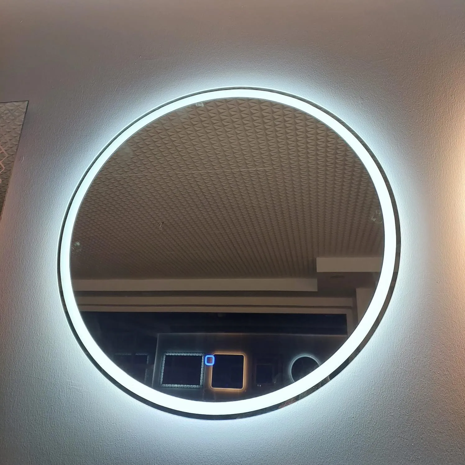Yuvarlak LED ayna, beyaz ışık